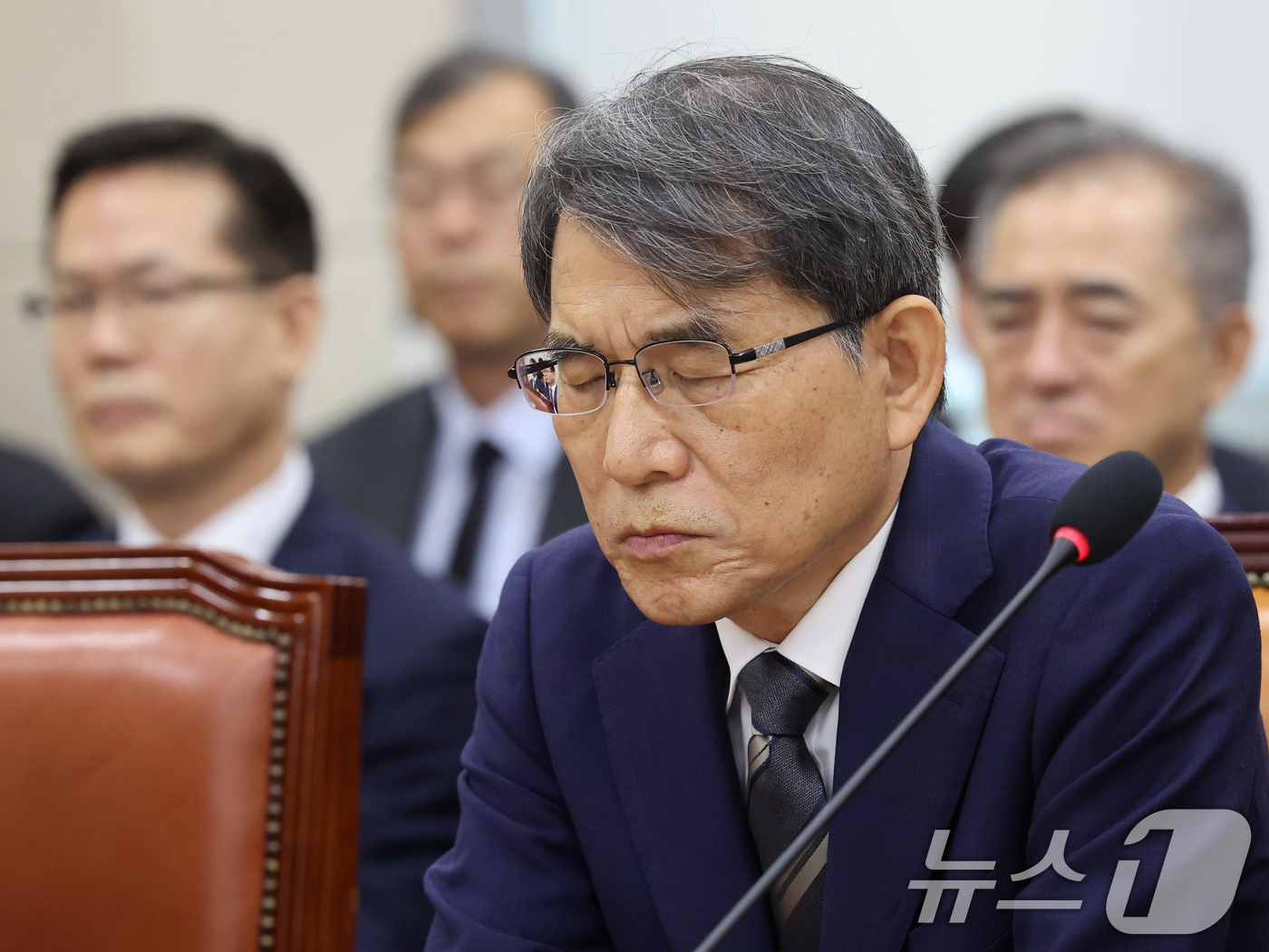(서울=뉴스1) 황기선 기자 = 노태악 전 중앙선거관리위원장이 22일 서울 여의도 국회에서 열린 제9회 전국동시 지방선거 투표용지 부족사태 등 국민참정권 침해 진상규명 및 선거관리 …