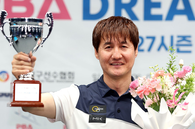 '건설 현장서 일하며 당구' 박기호, 드림투어 3차전 우승