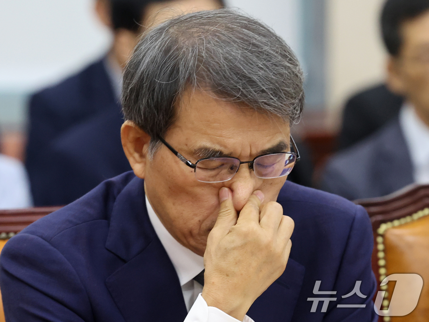 (서울=뉴스1) 황기선 기자 = 노태악 전 중앙선거관리위원장이 22일 서울 여의도 국회에서 열린 제9회 전국동시 지방선거 투표용지 부족사태 등 국민참정권 침해 진상규명 및 선거관리 …