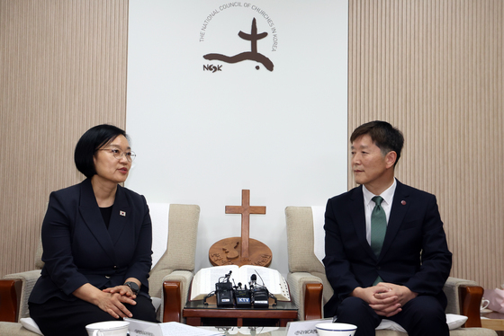 한국기독교교회협의회 예방한 한성숙 총리
