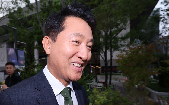 밝은 표정의 오세훈 서울시장