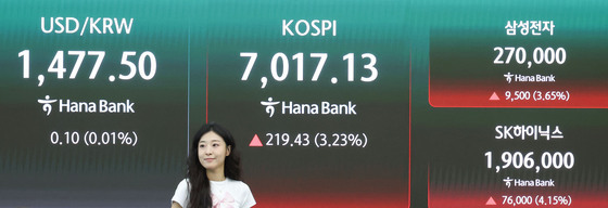 상승하는 삼성전자, 하이닉스