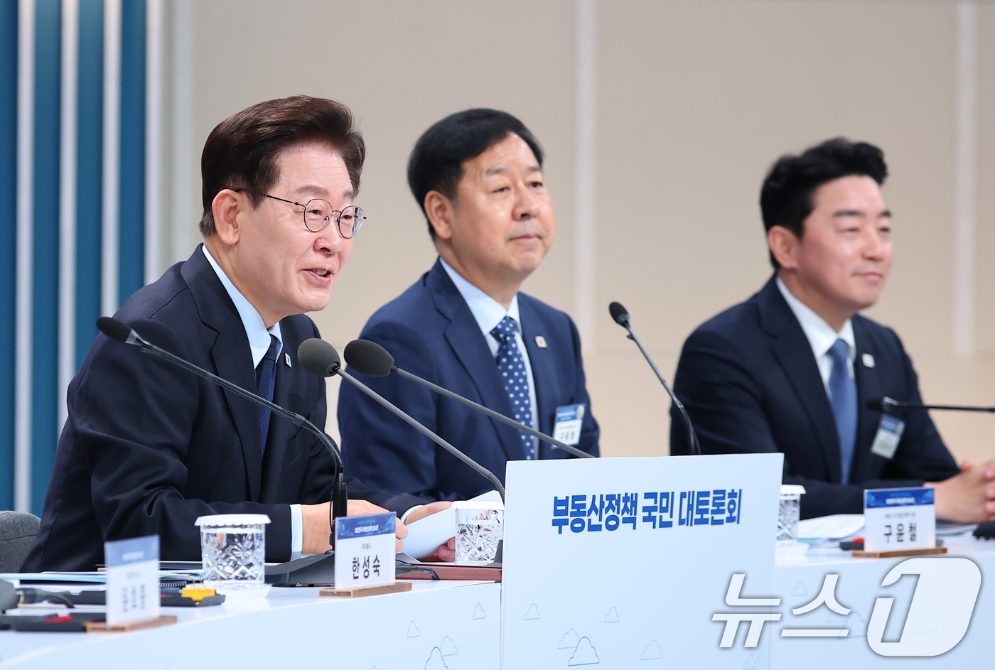(서울=뉴스1) 허경 기자 = 이재명 대통령이 23일 서울 여의도 KBS 별관에서 열린 부동산정책 국민 대토론회에서 발언하고 있다. 2026.7.23/뉴스1