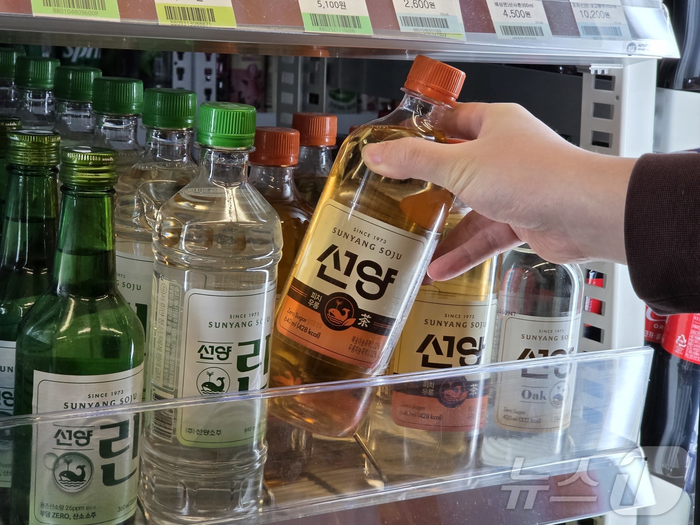 (대전=뉴스1) 이동원 기자 = ㈜선양소주(회장 조웅래)가 신개념 과일차 소주 ‘선양 피치우롱’을 22일부터 전국 CU 편의점 단독으로 선보인다. 이번 제품은 복숭아 농축액과 우롱 …