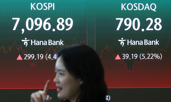 7000피 안착한 코스피