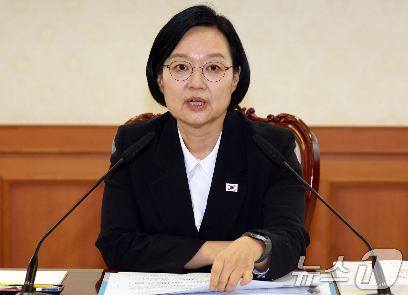 (서울=뉴스1) 김명섭 기자 = 한성숙 국무총리가 23일 오후 서울 종로구 세종대로 정부서울청사에서 열린 제 58차 국제개발협력위원회에서 모두 발언을 하고 있다. 이날 회의에서 참 …