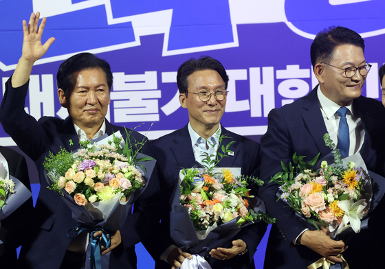 김민석 "검찰개혁" 정청래 "당원주권" 송영길 "하나된 당청"