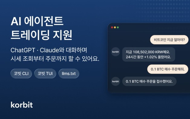 코빗, AI 에이전트로 코인 거래한다…'코빗 CLI' 출시