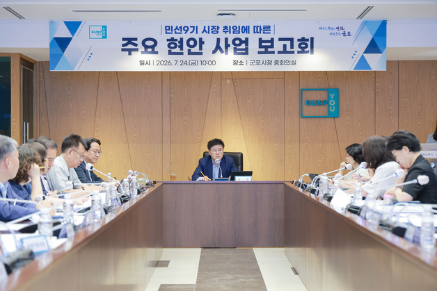 군포시, 민선 9기 첫 현안보고회…29개 핵심사업 점검