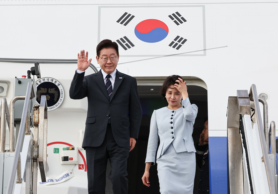 미국 도착한 이재명 대통령