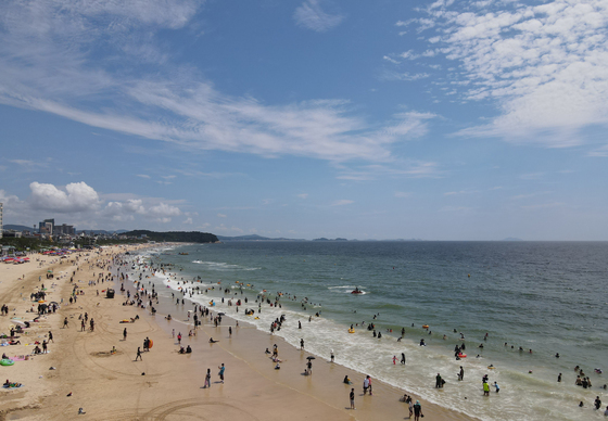 대천해수욕장 폐장 계약 끝난 안전요원들, 파도 휩쓸린 20대 구조