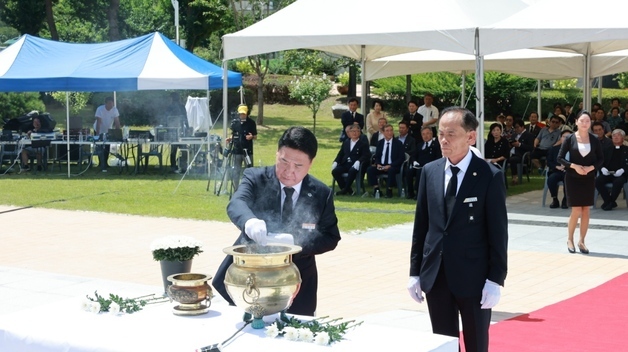 '피란민 학살현장' 영동 노근리서 76주기 합동 추모식 개최