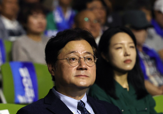 조국혁신당 전당대회 찾은 홍익표 정무수석