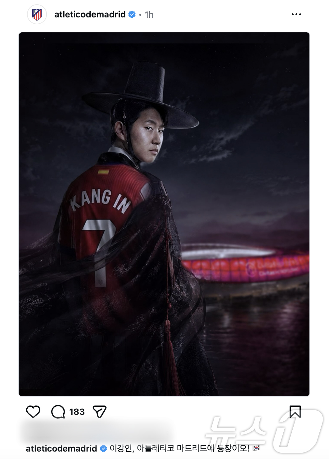 (서울=뉴스1) 김진환 기자 = 이강인의 아틀레티코 마드리드(스페인) 이적이 공식 발표됐다.아틀레티코 마드리드는 25일(한국시간) 소셜미디어(SNS)를 통해 이강인 영입을 발표했다 …