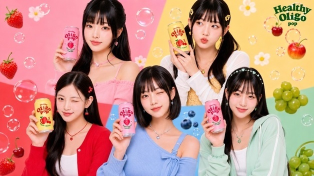 현대약품, '헬씨올리고 팝' 브랜드 모델로 AI 아이돌 '스위티즈' 발탁