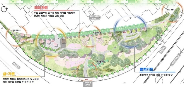 가락시장사거리 6700㎡에 정원 조성…10월 완공