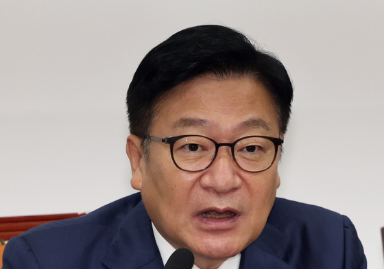 모두발언하는 정점식 원내대표