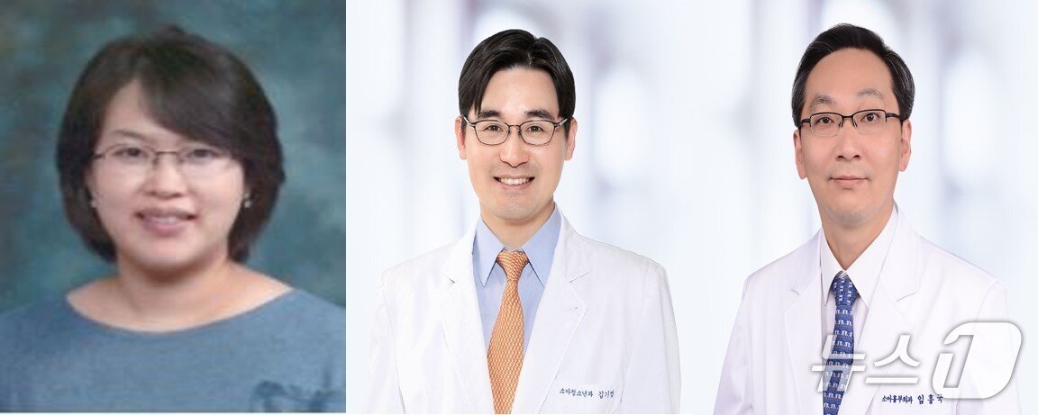 본문 이미지 - 서울대병원 의생명연구원의 김소영 연구교수(왼쪽부터), 김기범 소아청소년과 교수, 임홍국 소아흉부외과 임홍국 교수.(서울대병원 제공)