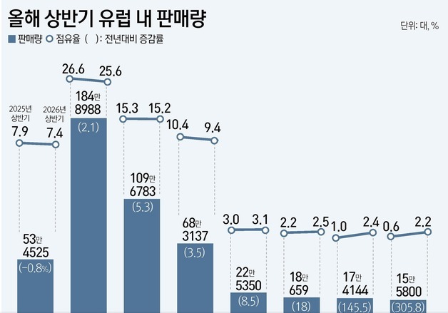 中 저가 공세에 현대차·기아 '수익성 딜레마'…EU 점유율 사수 총력
