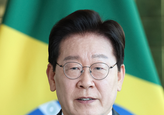 공동언론발표 하는 이재명 대통령