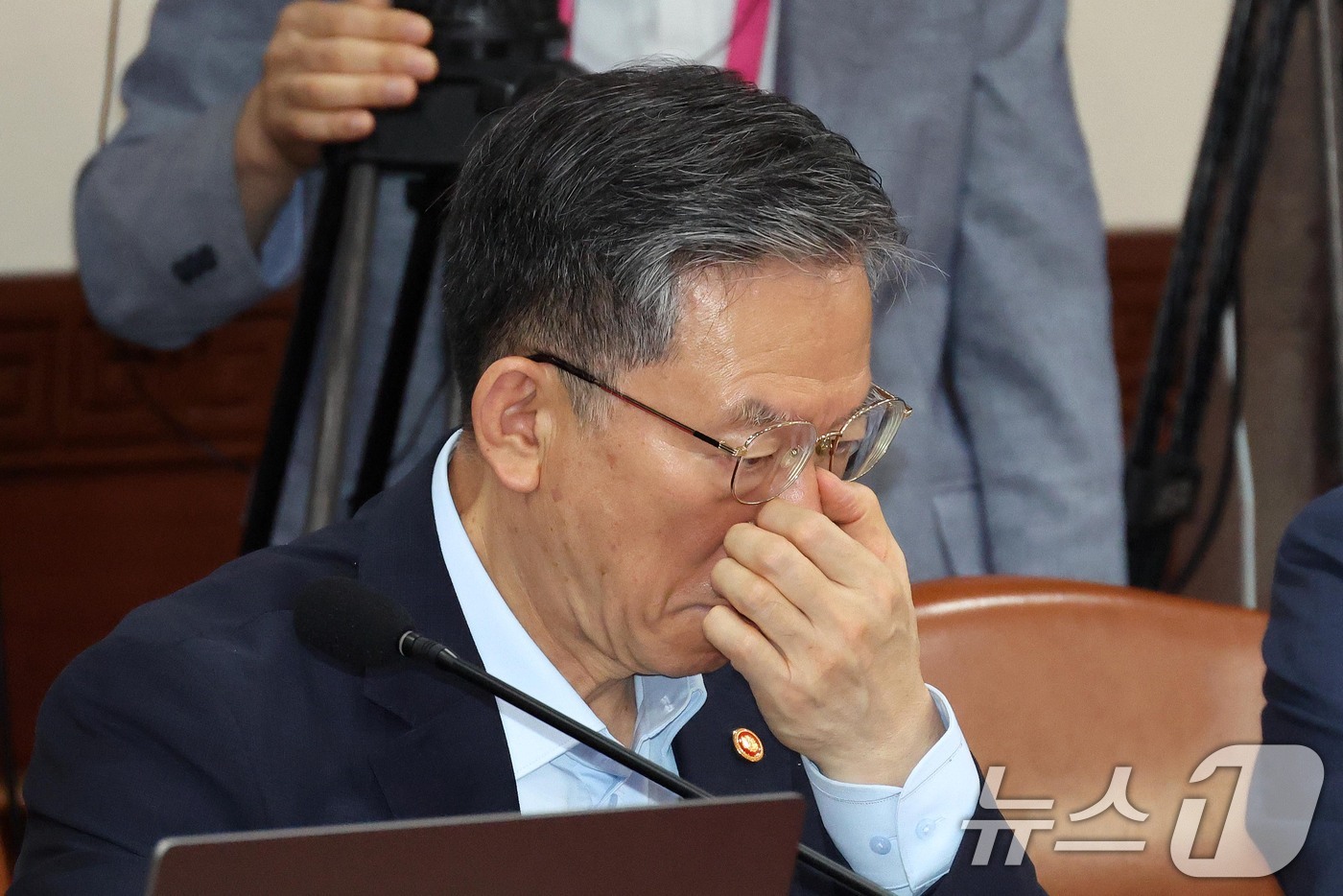 (서울=뉴스1) 김명섭 기자 = 정성호 법무부 장관이 28일 서울 종로구 정부서울청사에서 열린 국무회의에 참석해 있다. (공동취재) 2026.7.28/뉴스1