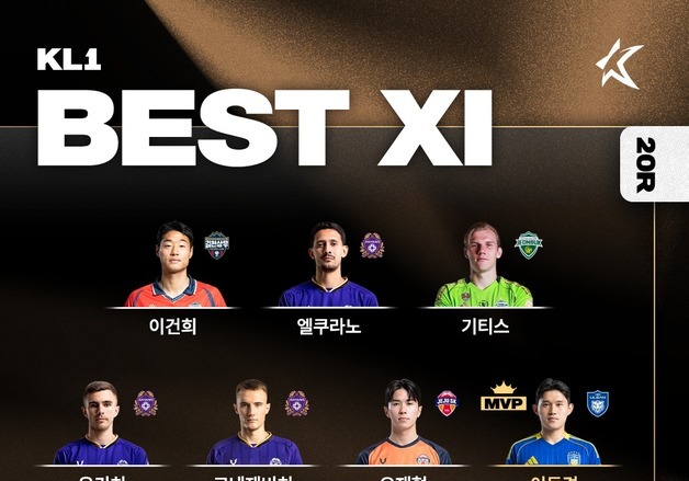 '1골 1도움' 울산 이동경, K리그1 20R MVP…베스트 팀 안양