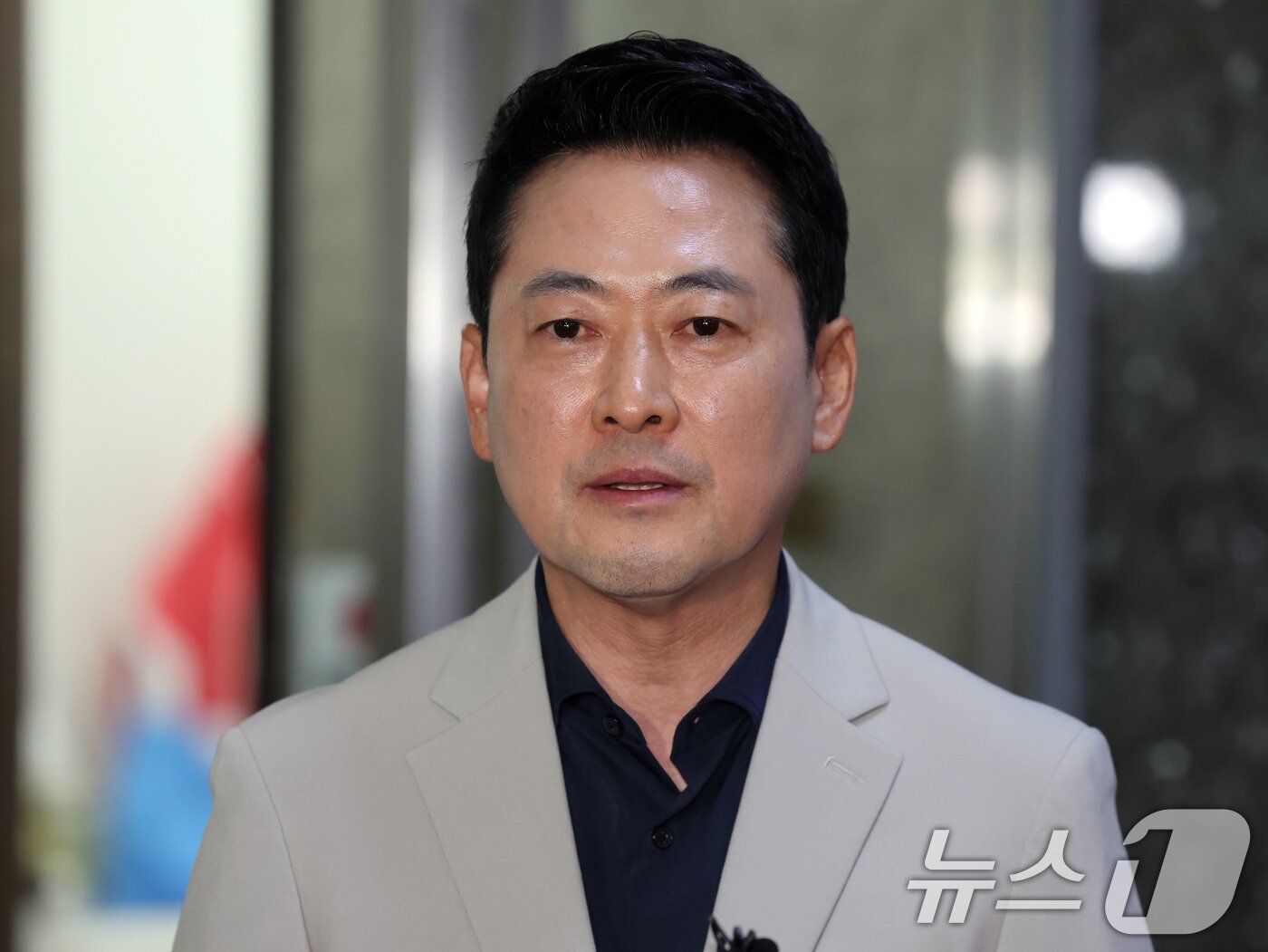 본문 이미지 - 장동혁 국민의힘 대표가 28일 오후 서울 여의도 국회에서 조정식 국회의장의 현직 대통령 연임 개헌과 관련해 입장을 밝히고 있다. 2026.7.28 ⓒ 뉴스1 황기선 기자