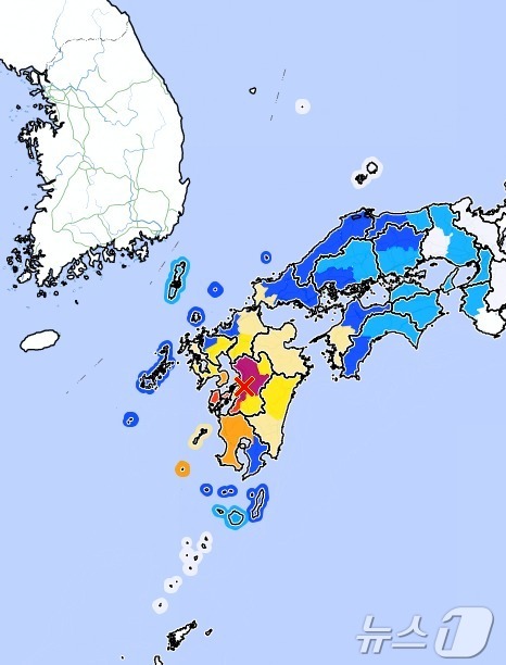 (서울=뉴스1) 포토공용 기자 = 일본 규슈 구마모토에서 발생한 규모 7.1 강진의 영향으로 28일 부산과 경북 등 지역에서 시민들의 문의 신고가 잇따랐다. 사진은 이날 일본 기상 …