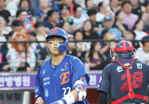 84일만 복귀한 채은성, 첫 타석은 삼진
