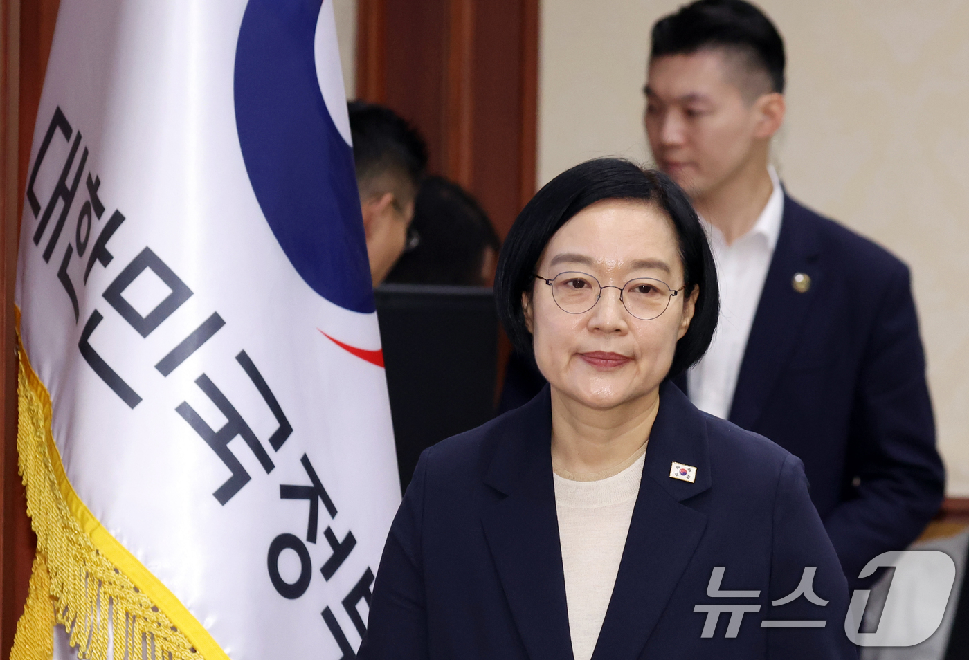 (서울=뉴스1) 김명섭 기자 = 한성숙 국무총리가 29일 오전 서울 종로구 세종대로 정부서울청사에서 열린 비상경제 점검회의에 참석하고 있다.  2026.7.29/뉴스1