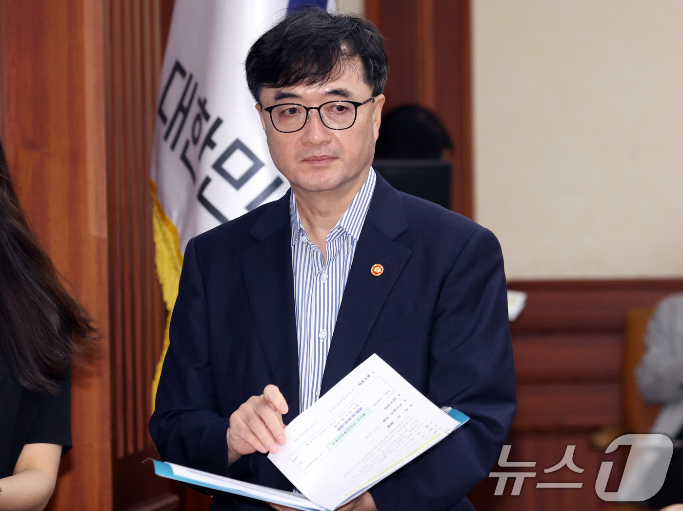 (서울=뉴스1) 김명섭 기자 = 임기근 국무조정실장이 29일 오전 서울 종로구 세종대로 정부서울청사에서 열린 비상경제 점검회의에 참석하고 있다.  2026.7.29/뉴스1
