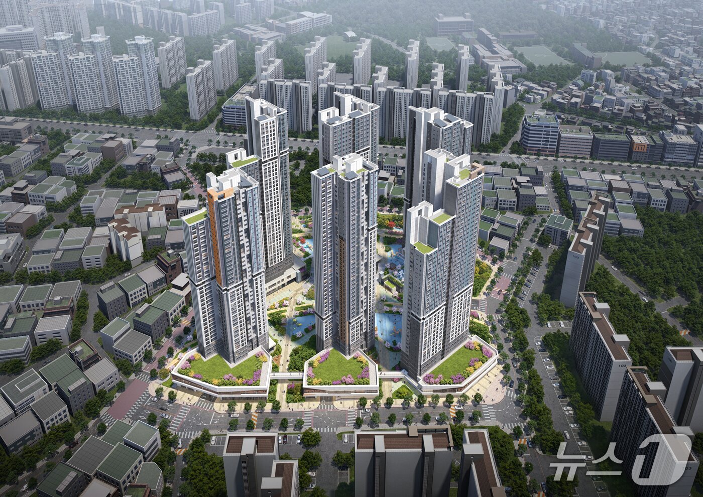 본문 이미지 - 서울 영등포구 신길동 459-5번지 일대 조성되는 1233가구 규모 주거단지 조감도(서울시 제공)