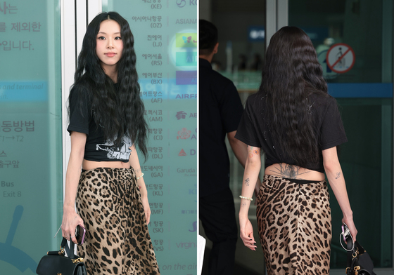트와이스 채영, 타투+구릿빛 피부로 완성한 공항 힙 무드