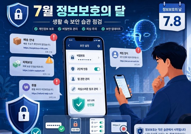피해보상 문자·AI 악용 사칭까지…정보보호의 날 보안습관 점검