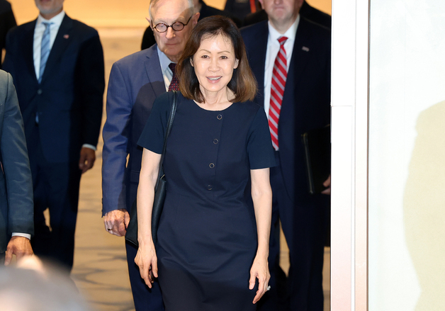입국하는 미셸 스틸 신임 주한미국대사