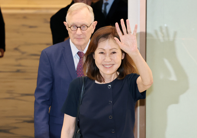 입국하는 미셸 스틸 신임 주한미국대사