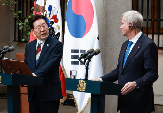 이재명 대통령 '한·칠레 공동언론발표'