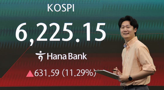 '역사상 최대 상승' 코스피 13% 폭등…양 시장 매수 사이드카 [개장시황]