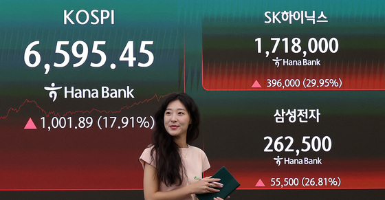 코스피, 사상최대 폭등 마감