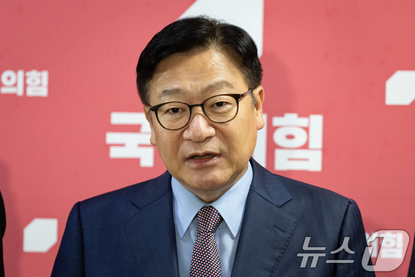 (서울=뉴스1) 유승관 기자 = 정점식 국민의힘 원내대표가 31일 서울 여의도 국회에서 현안 관련 브리핑을 하고 있다. 2026.7.31/뉴스1