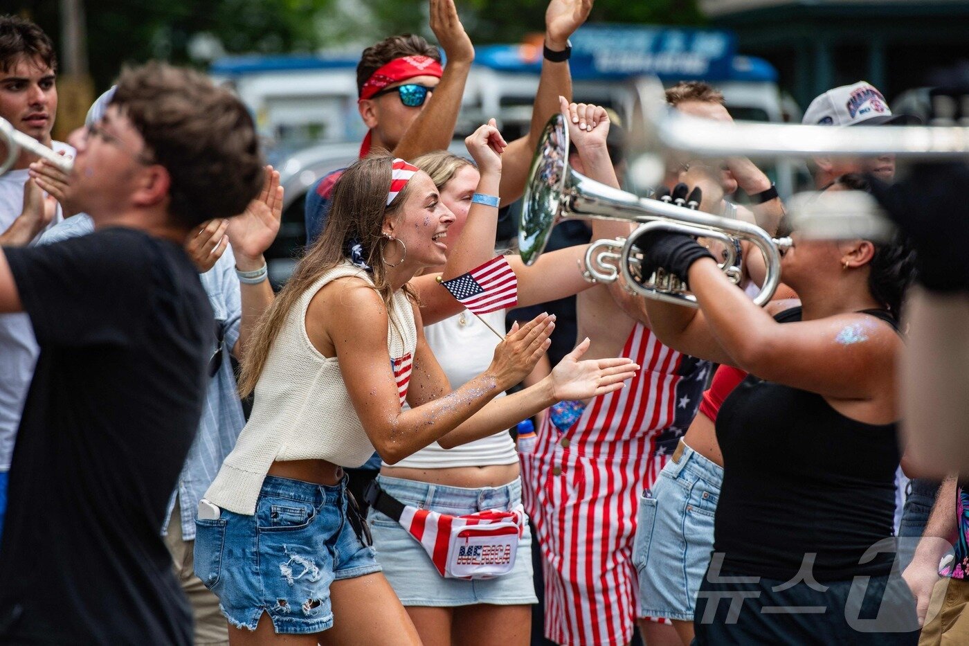 본문 이미지 - 미국 로드아일랜드의 미 독립 250주년 축하 행사. 2026.07.04 ⓒ AFP=뉴스1