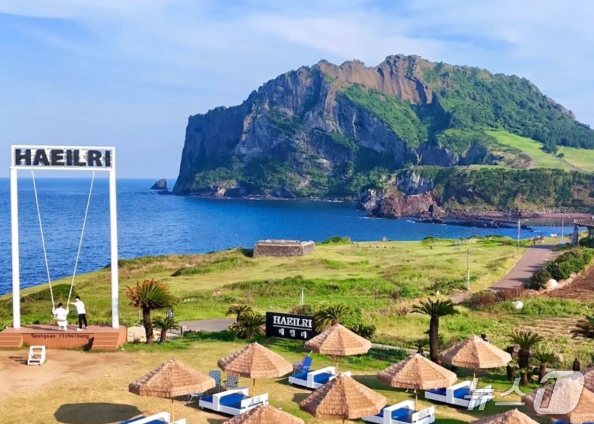 본문 이미지 - 제주 서귀포 성산읍 소재 '해일리 카페'.(인스타그램 갈무리.)