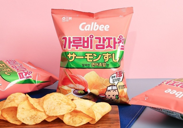 연어 풍미에 알싸함까지…해태, 가루비감자칩 '연어초밥맛' 선봬