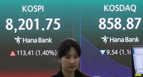 코스피, 8200선 회복