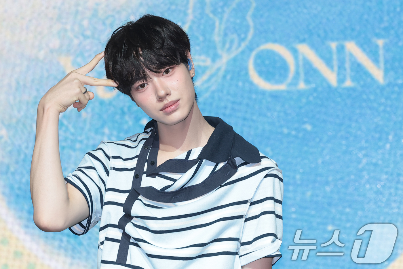 (서울=뉴스1) 권현진 기자 = 그룹 베이온(VAYONN)의 마누가 6일 서울 마포구 NOL씨어터합정에서 가진 데뷔  EP 'Youth Today(유스 투데이)' 발매 쇼케이스에서 …