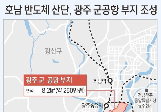 [그래픽] 호남 반도체 산단, 광주 군공항 부지 조성