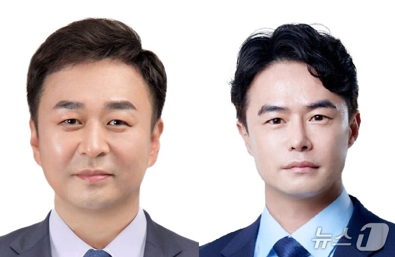 본문 이미지 - 민선 9기 강원 원주시의회(제10대 원주시의회)의 전반기를 이끌 더불어민주당의 문정환 시의장(왼쪽)과 김지헌 부의장. (원주시의회 홈페이지 갈무리. 재판매 및 DB금지) 2026.7.6/뉴스1