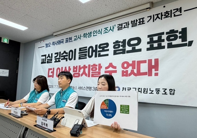 "탱크데이 외치고 운지 말하며 키득"…교사 90% "학생 혐오놀이 목격"