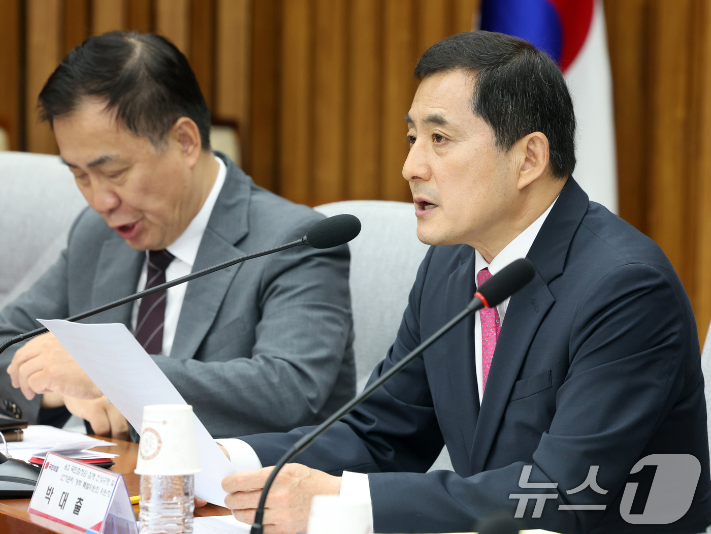 (서울=뉴스1) 황기선 기자 = 박대출 국민의힘 선관위 개혁특위 위원장이 7일 오전 서울 여의도 국회에서 열린 '6.3 국민참정권 침해 진상규명 및 선거관리 개혁 특별위원회 2차 …