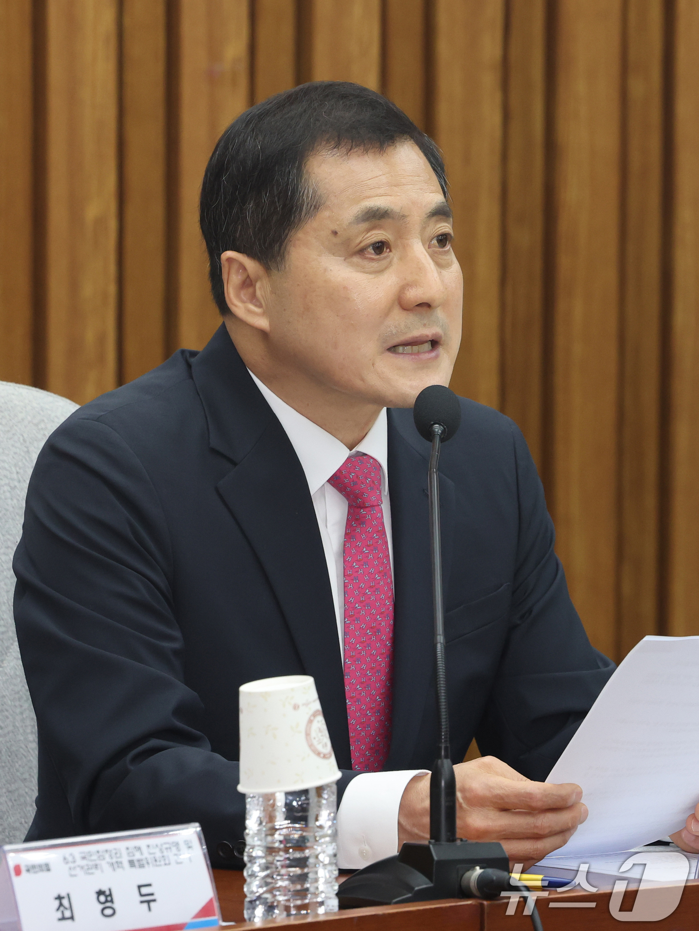 (서울=뉴스1) 황기선 기자 = 박대출 국민의힘 선관위 개혁특위 위원장이 7일 오전 서울 여의도 국회에서 열린 '6.3 국민참정권 침해 진상규명 및 선거관리 개혁 특별위원회 2차 …